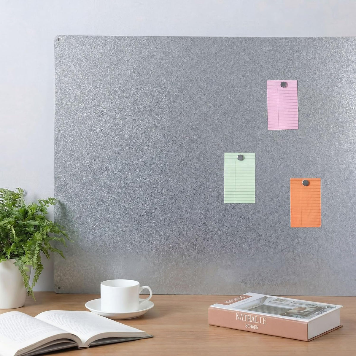 Ireer Magnetic Board Steel, Display Magnetic, Silver, 24 x 36 Inch