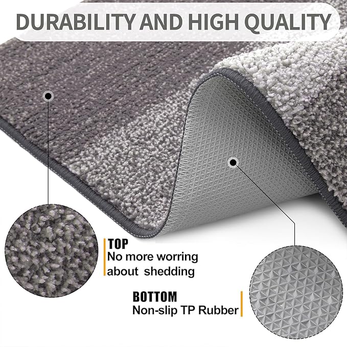 Kitinjoy Indoor Outdoor Door Mat, 32x20 Non-Slip Absorbent Dirt Trapper