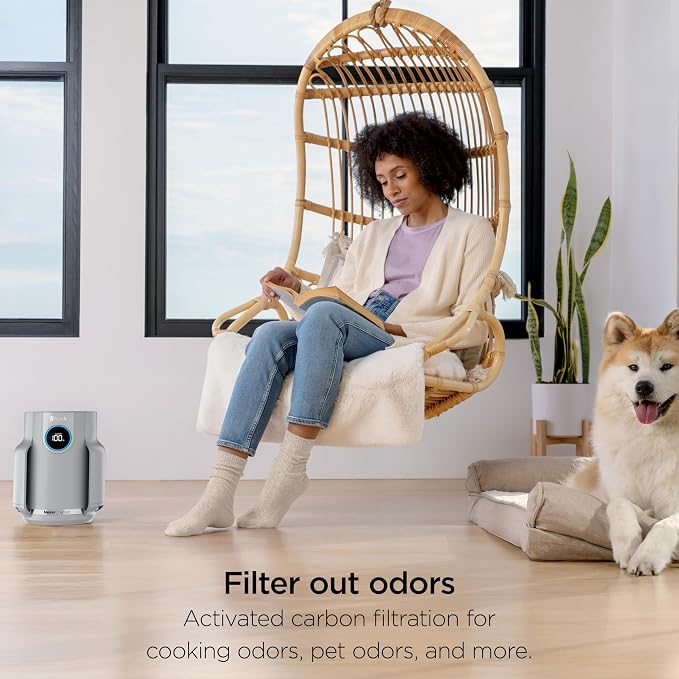 Shark Air Purifier for Home, NeverChange Compact Pro, for Bedroom, Home Office
