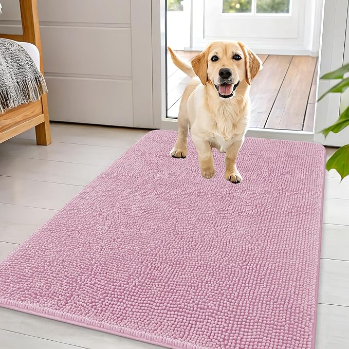 OLANLY Dog Door Mat for Muddy Paws 44x32, Absorbs Moisture and Dirt, Absorbent
