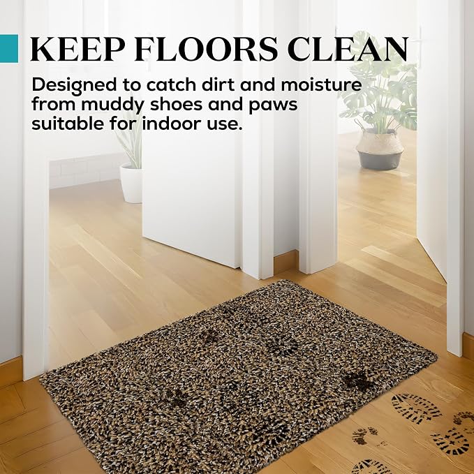 Premium Microfiber Indoor Door Mat – 20"x30" Washable Entry Mat, Waterproof