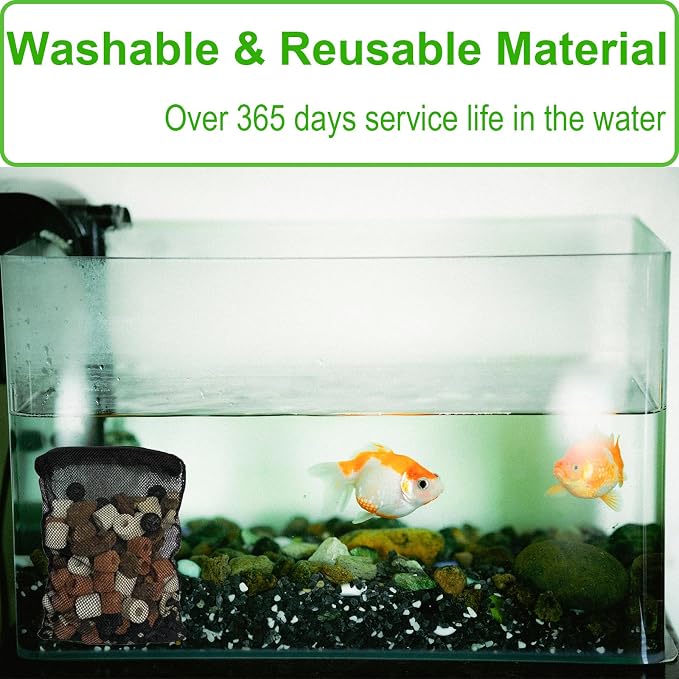 10 Pcs 12.2" x 15.9" Filter Media Bags, Extra Large Fish Tank Media Mesh