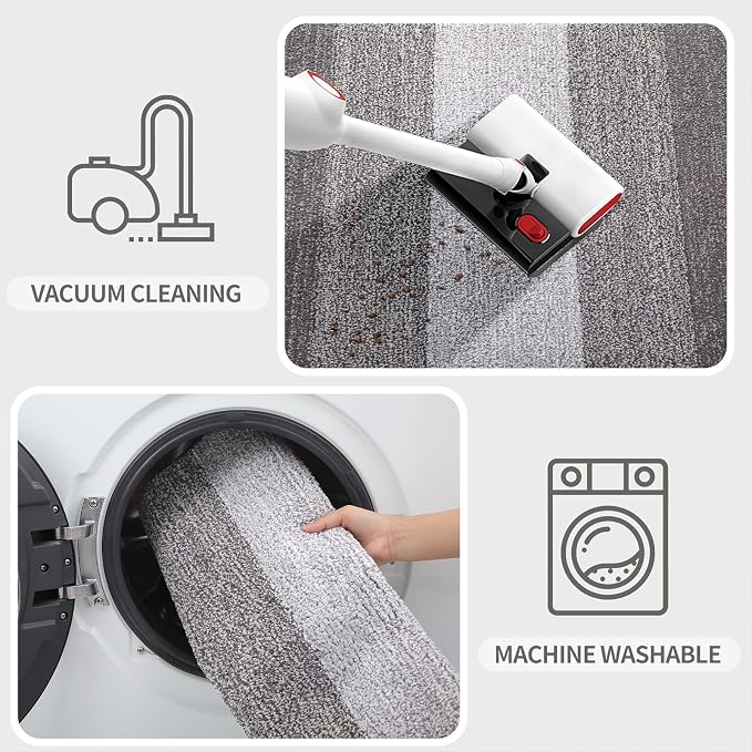 Kitinjoy Indoor Outdoor Door Mat, 34x21 Non-Slip Absorbent Dirt Trapper