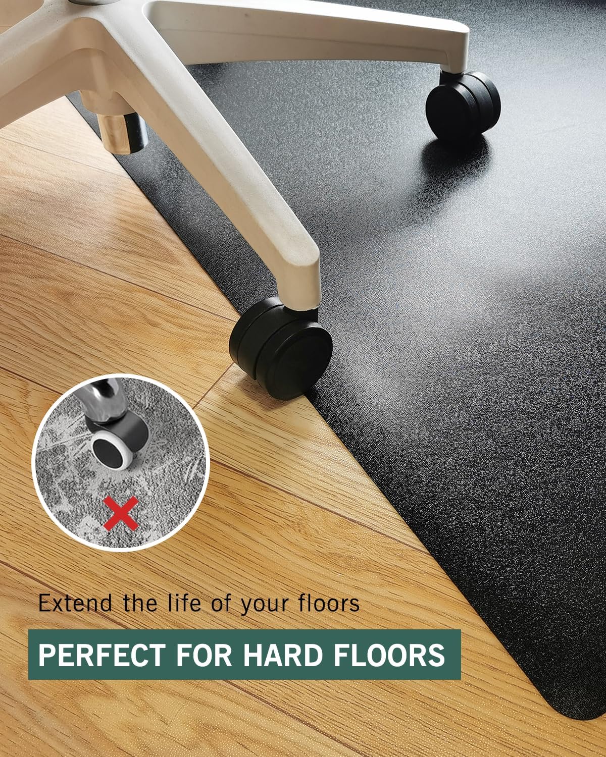 Office Chair Mat for Hard Floors, 48"x60" Waterproof Computer Chair Mat