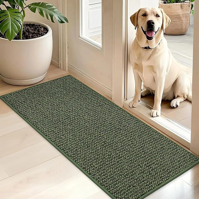 BEQHAUSE Dirt Trapper Door Mat 20" x 48", Non-Slip Washable Doormats Entrance