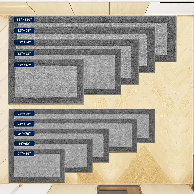 Machine Washable Kitchen Rug 24" x 70", Non Slip Kitchen Mat