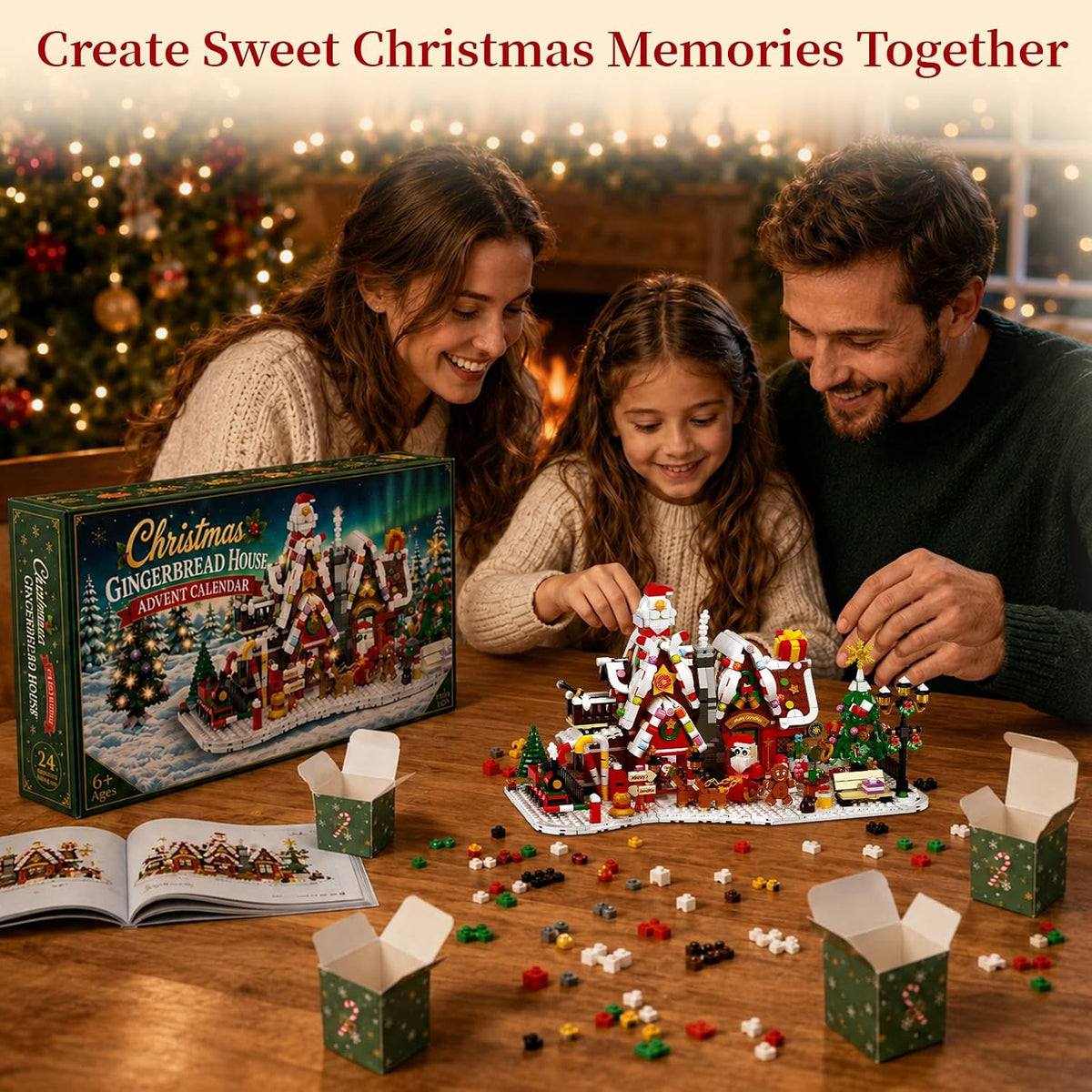 Advent Calendar 2026 Gingerbread House Building Blocks Set
