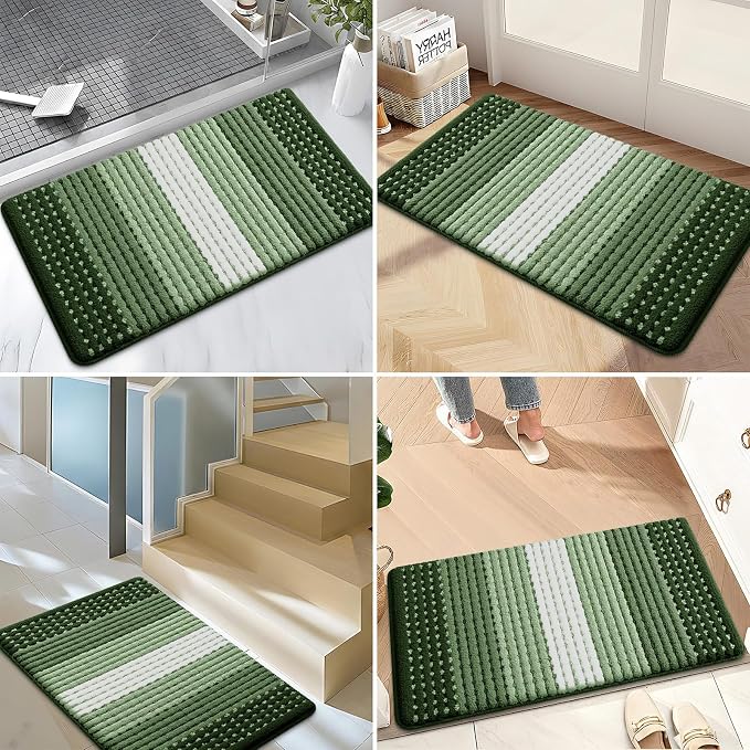 Kitinjoy Indoor Outdoor Door Mat, 59x36 Non-Slip Absorbent Dirt Trapper