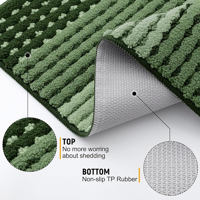 Kitinjoy Indoor Outdoor Door Mat, 47x17 Non-Slip Absorbent Dirt Trapper