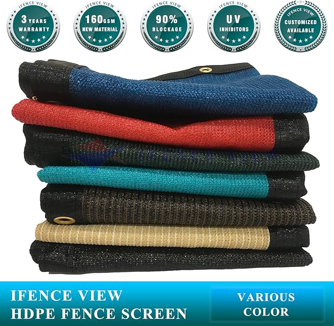 Ifenceview 6'x3' to 6'x50' Brown Shade Cloth/Fence Privacy Screen Fabric Mesh