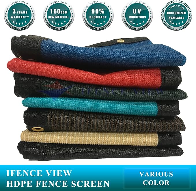 Ifenceview 6'x1' to 6'x100' Brown Shade Cloth Panels Fence Privacy Screen