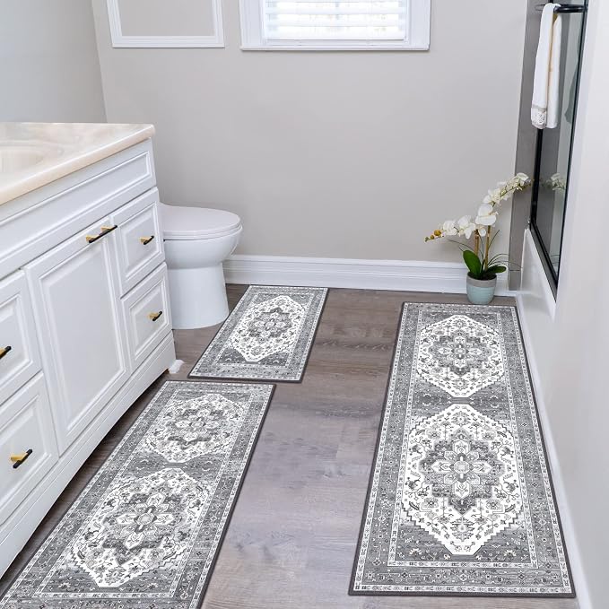 HEBE Boho Kitchen Rug Sets 3 Piece