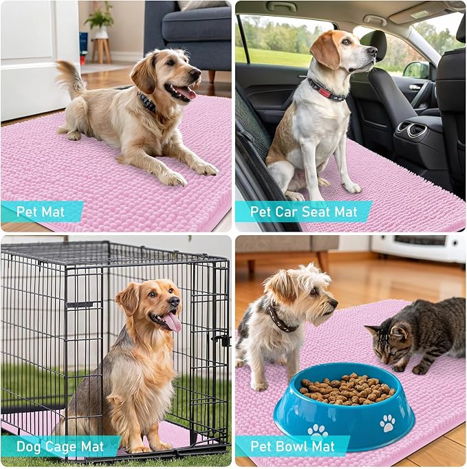 OLANLY Dog Door Mat for Muddy Paws 59x20, Absorbs Moisture and Dirt, Absorbent