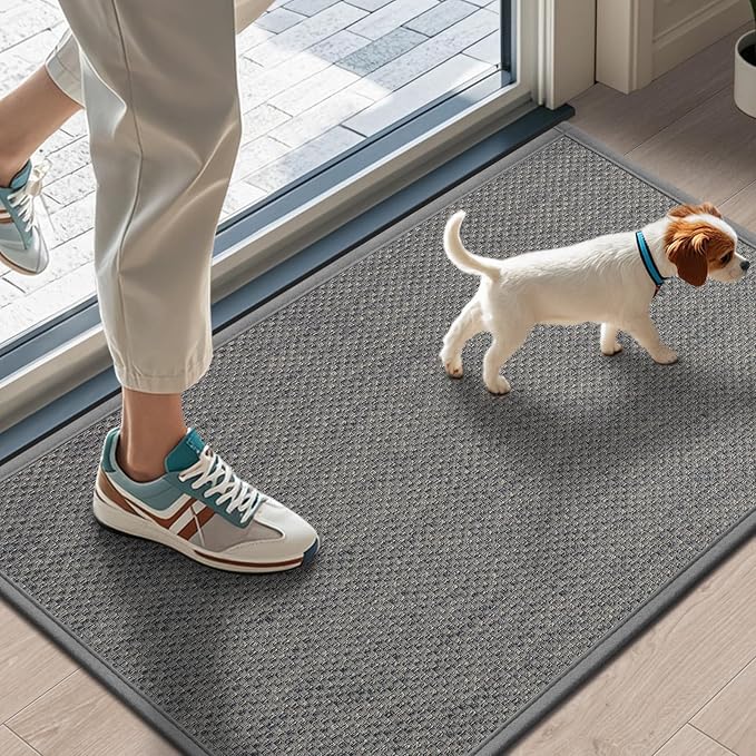 LEKEEPGO Door Mat 17"x29", Non Slip Door Mat Indoor Entrance, Rubber Backing