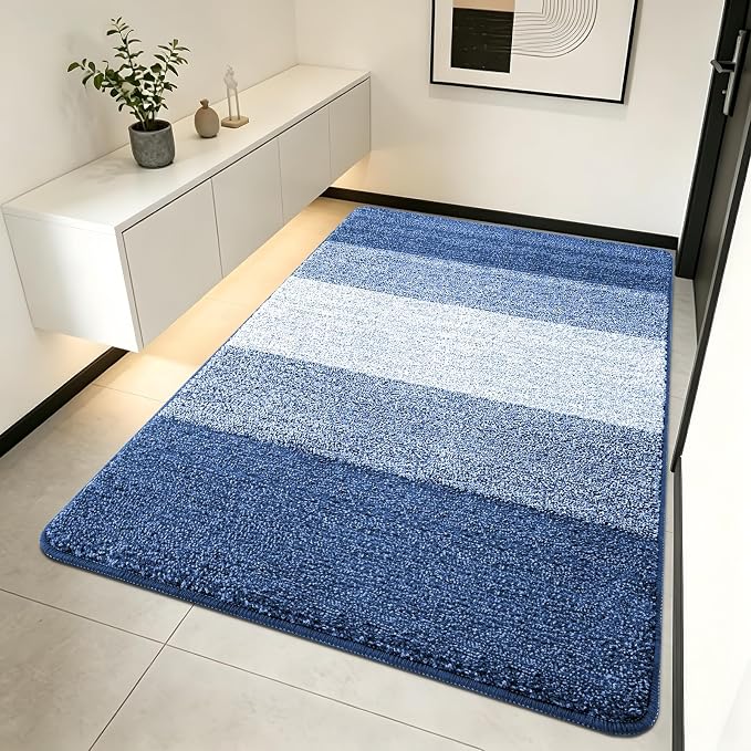 Kitinjoy Indoor Outdoor Door Mat, 70x32 Non-Slip Absorbent Dirt Trapper