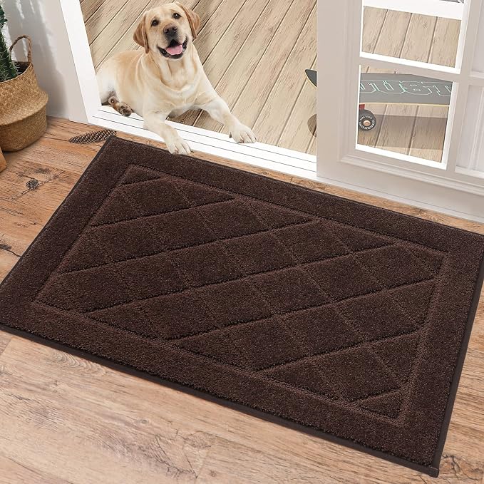 BEQHAUSE Dirt Trapper Door Mat 20" x 32", Doormat Non-Slip Entryway Rugs