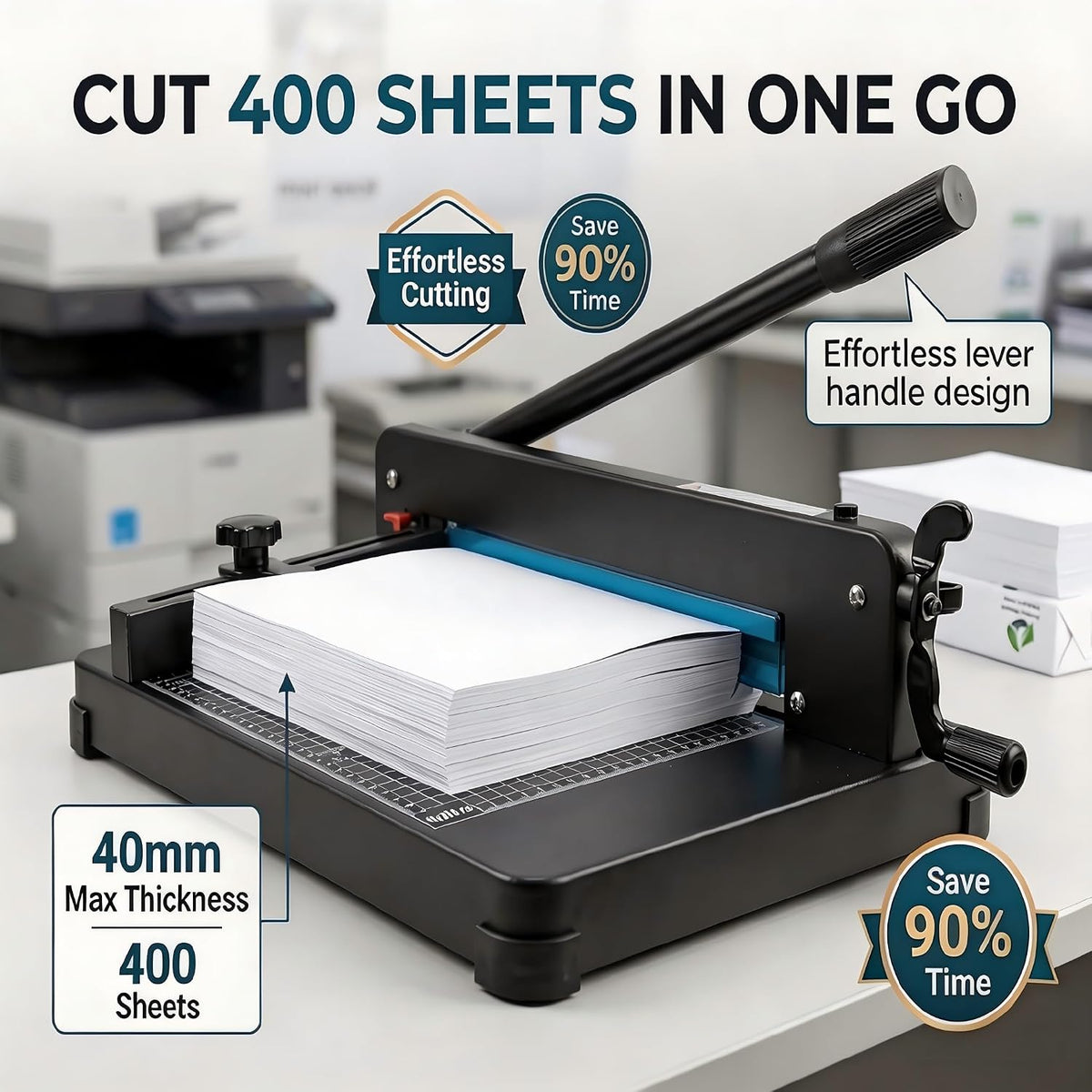 Professional 400-Sheet Heavy Duty Paper Cutter Guillotine
