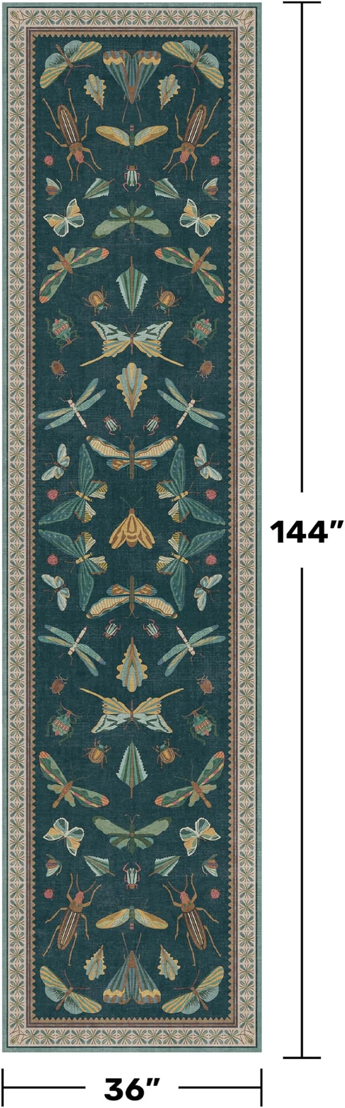 Hazo Haus Vintage Green Runner Rug