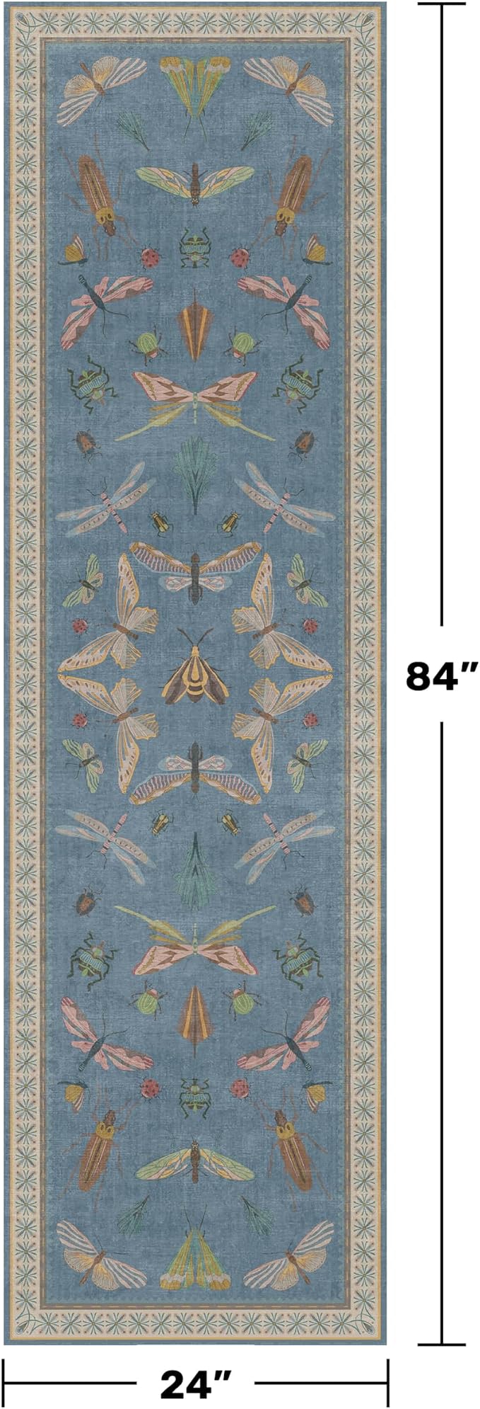 Hazo Haus 2x7 Washable Bedroom Runner Rug, Laundry Room & Hallway, Rubber