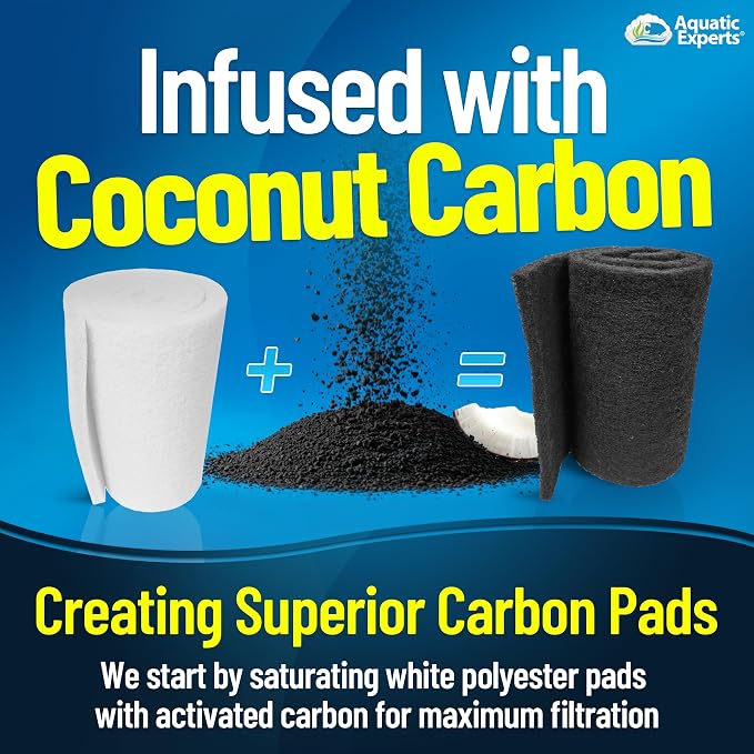 Aquarium Carbon Pad – Cut‑to‑Fit Carbon Infused Filter Pad Media