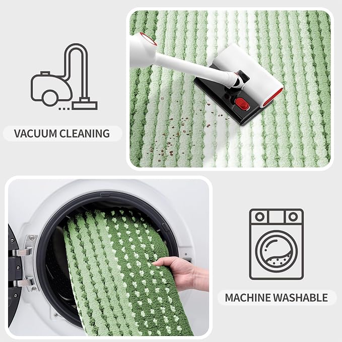 Kitinjoy Indoor Outdoor Door Mat, 48x32 Non-Slip Absorbent Dirt Trapper
