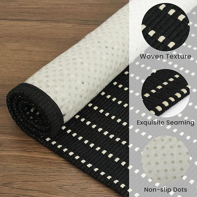 EARTHALL Washable Runner Rug 2x6 Ft Non Slip Runners