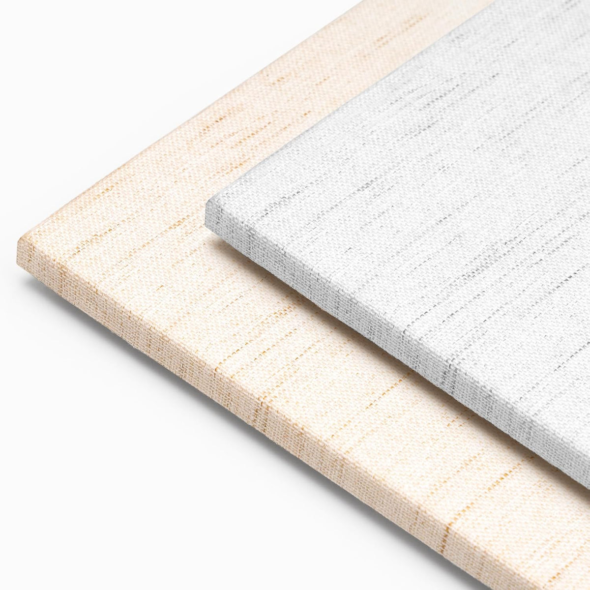 Lightomorrow Bulletin Board 36 x 24 inches, 3' x 2' Linen Board for Wall, Decorative Fabric Pin Board with Safe Removable Adhesive Tapes for Home and Office, Includes 20 Push Pins-Gray Stripes