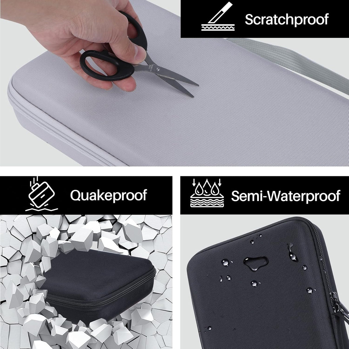 Lebakort Storage Case Compatible with Razer Blackwidow V3/ Blackwidow V4/ Cynosa V2/ Ornata V3/ Huntsman Elite/Huntsman V2/ Redthunder K10 Full Size Mechanical Gaming Keyboard (Gray Case)