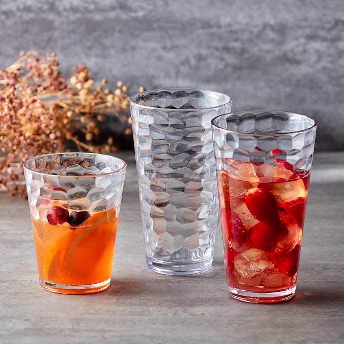 Amazing Abby - Iceberg - 16-Ounce Plastic Tumblers, All-Clear Reusable Plastic