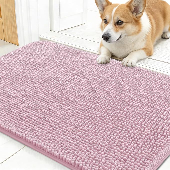OLANLY Dog Door Mat for Muddy Paws 30x17, Absorbs Moisture and Dirt, Absorbent