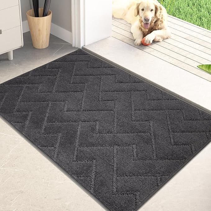 PURRUGS Dirt Trapping Door Mat 20" x 31.5", Non-Slip Machine Washable Entry Rug
