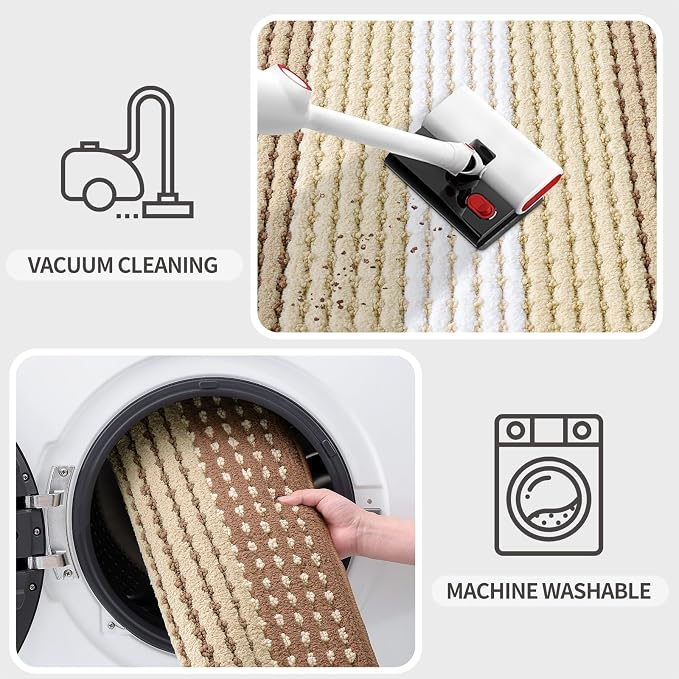 Kitinjoy Indoor Outdoor Door Mat, 30x17 Non-Slip Absorbent Dirt Trapper
