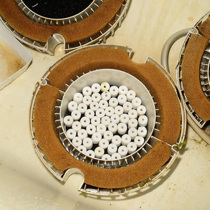 TOPZEA 6 Lb Aquarium Filter Media Ceramic Rings, Premier Bio Filter Medias