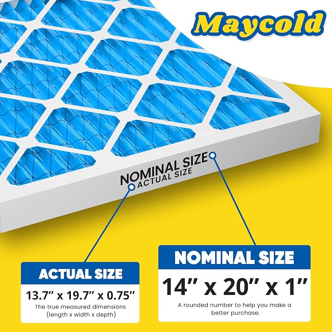 Maycold 14x20x1 MERV 11 Furnace Air Filter, High-Performance HVAC AC Filters