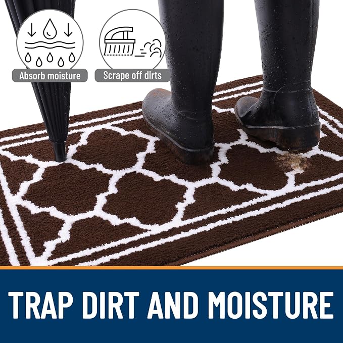 Buganda Indoor Door Mat, Dirt-Resistant and Absorbent Doormat, Low Profile