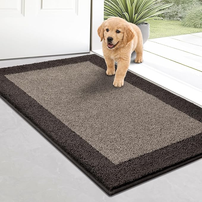 Indoor Door Mat 20" x 32", Washable Kitchen Rug, Non Slip Entryway Rug