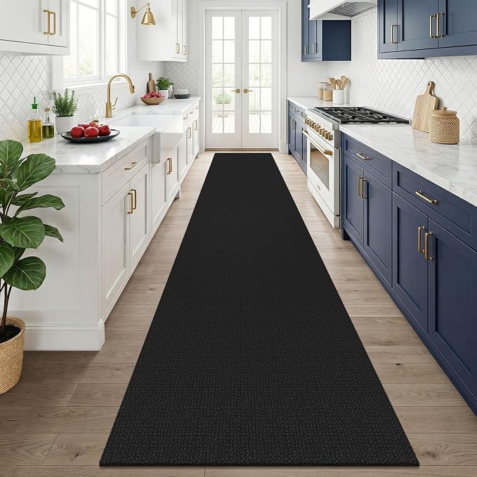 KOZYFLY Black 3x14 Runners Rugs