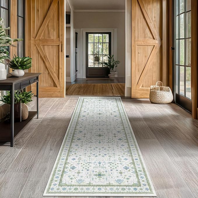 Hazo Haus Oushak Wide Hallway Runner Rug 2'6"x8'