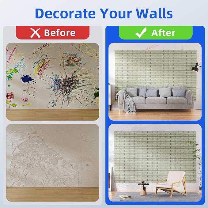 12 Pack Acoustic Panels with Self Adhesive, Soundproof Wall Panels, Brick Sound