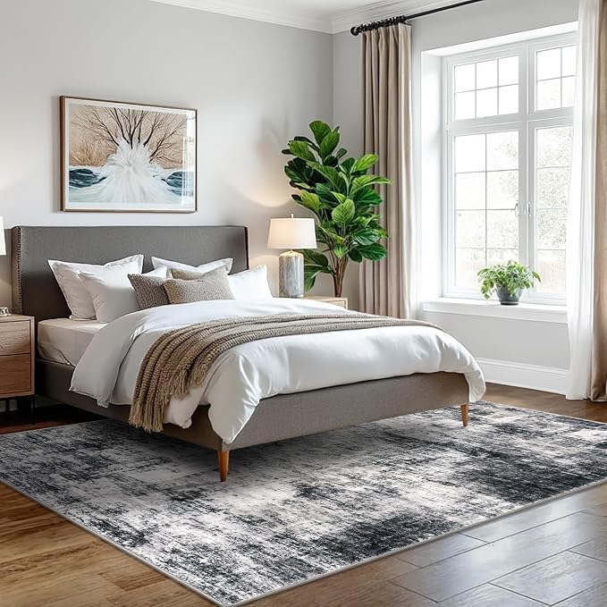 IOHOUZE Modern Abstract Area Rugs 5x7 Ft Washable Rugs