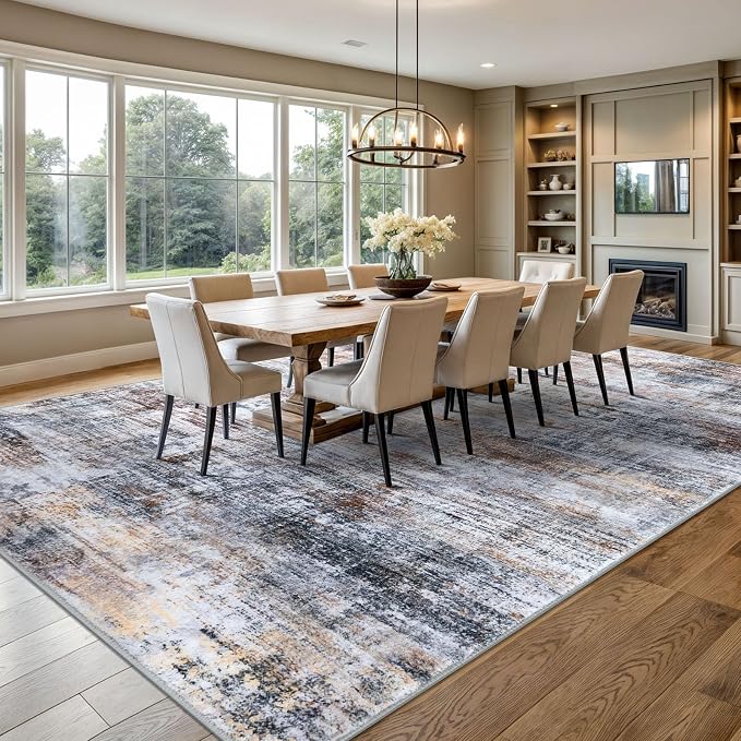IOHOUZE Abstract Area Rugs 9x12 Ft Washable Large Rugs