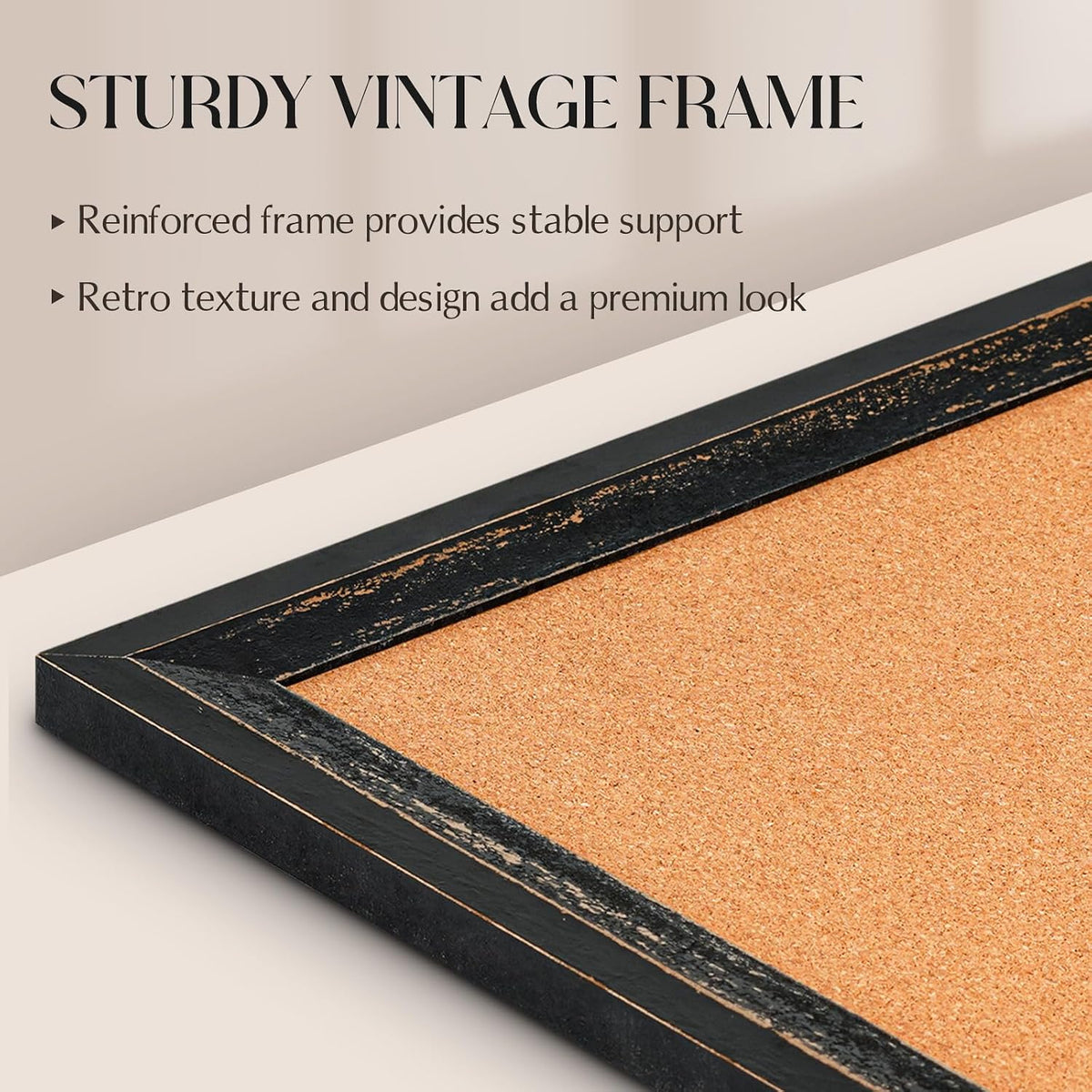 Cork Board Bulletin Board, 36"x24" Corkboard for Wall