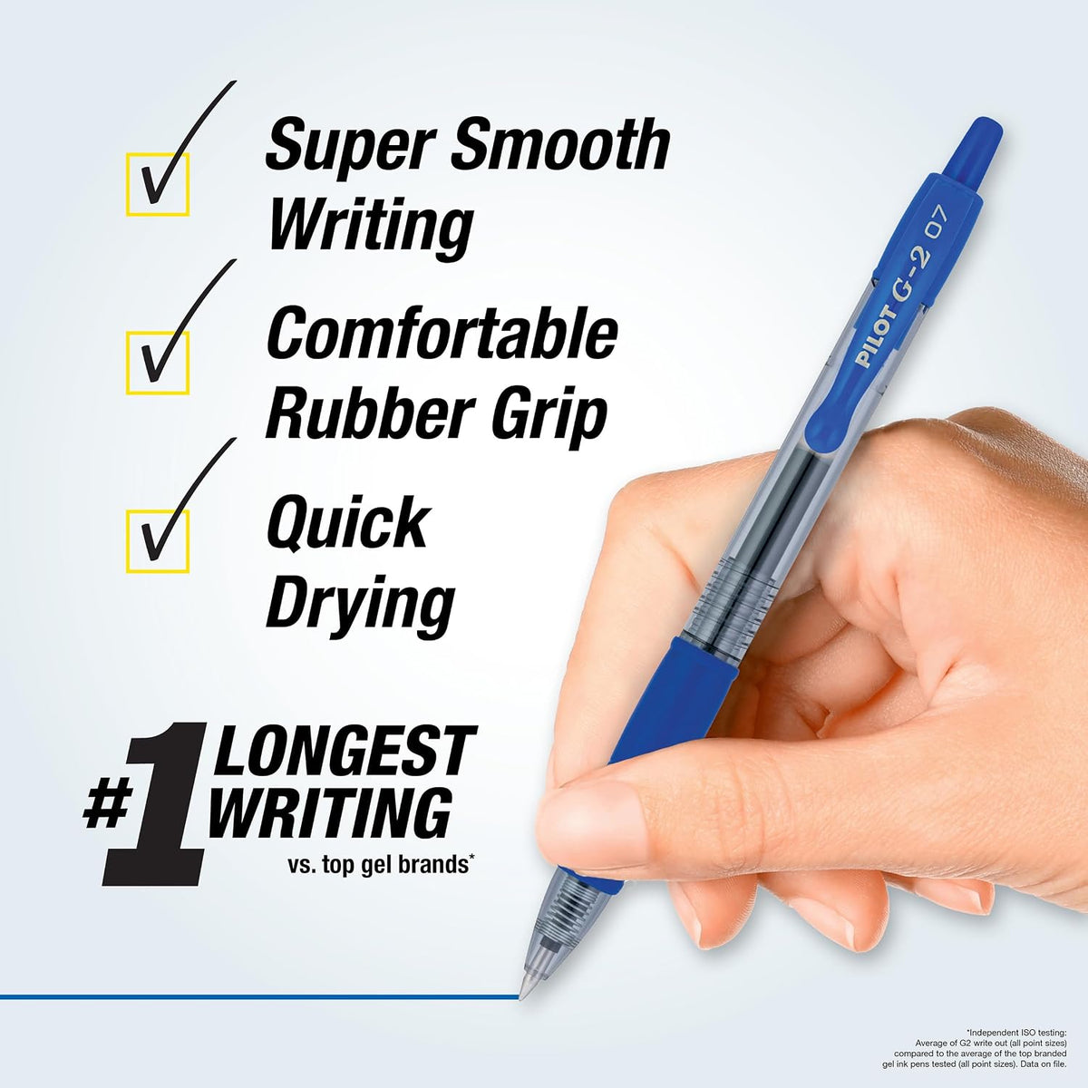 Pilot G2 Premium Gel Pens, Blue Pens, Fine Point 0.7 mm, Tub of 48, Blue