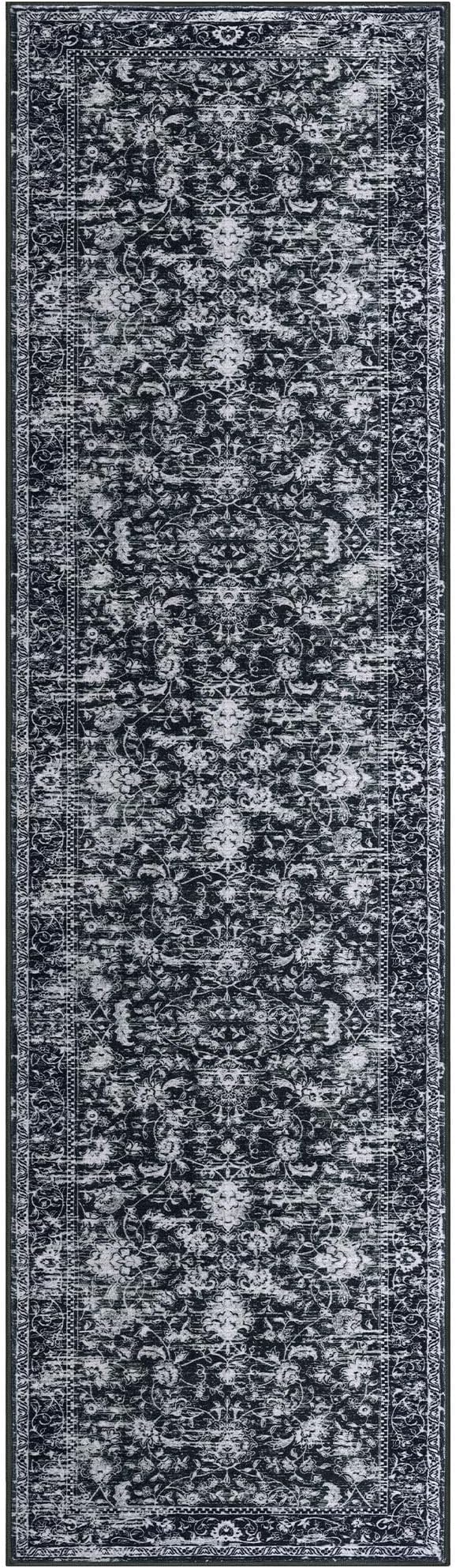 KILOCOCO Hallway Runner 2x7 Rug Runner Printed Vintage Floral Washable Kitchen
