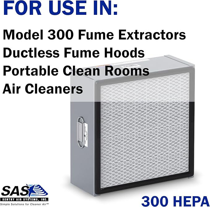 HEPA Filter for Model 300 Sentry Air Systems – MERV 17 Air Filter for Fume