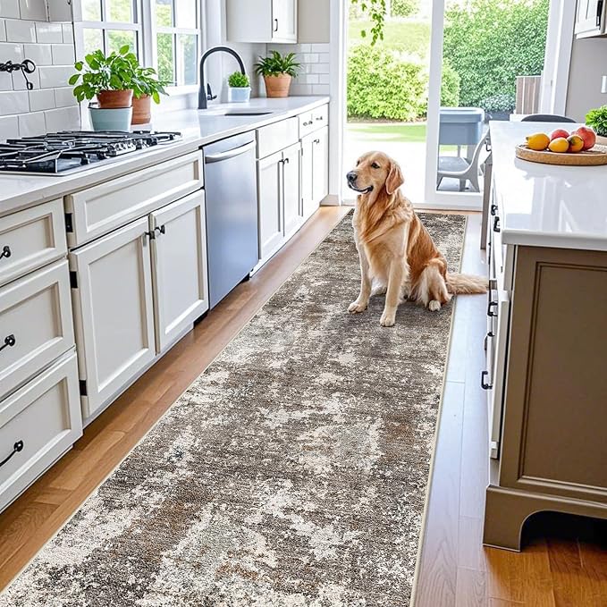 3x10 ft Long Hallway Runner Rug – Non-Slip Washable Kitchen Floor Rug