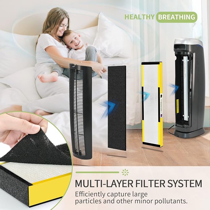 6 Set FLT5000 Pure HEPA Air Purifier Filter Replacement Filter Size C Compatible
