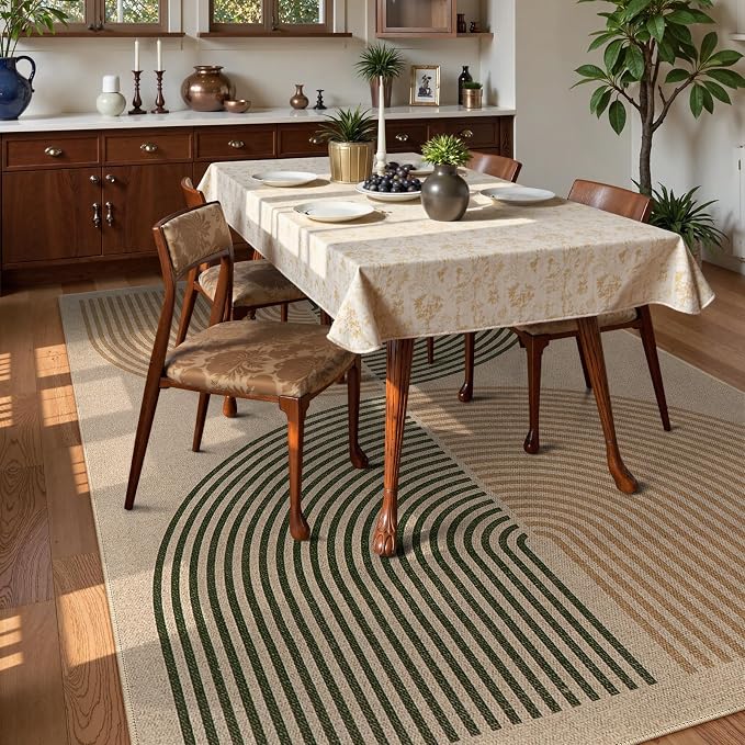 Lahome Enfys Modern Rainbow Easy Jute Rug, 8x10 Living Room Rug Indoor Outdoor