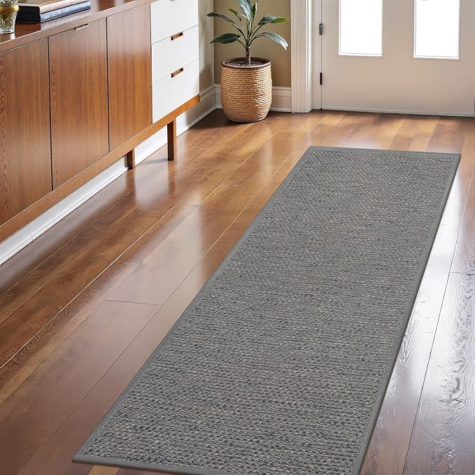 LEKEEPGO Long Door Mat 24"x59", Non Slip Door Mat Indoor Entrance, Rubber