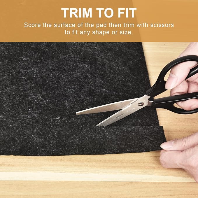 Deep Dream Dual Surface 2'x4' Rug Pad, Waterproof 1/8" Thick Felt + Natural